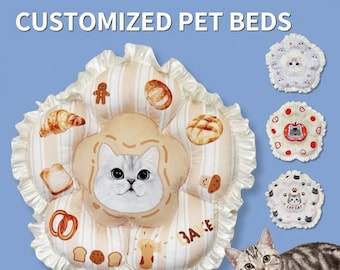 Benutzerdefinierte Haustier-Blütenblatt-Bett-personalisierte Blumenform-Hundebett-handgemachte weiche Katzen-Nest einzigartige Blumenwelpen-Haus-gemütliche Innenhaustier-Möbel