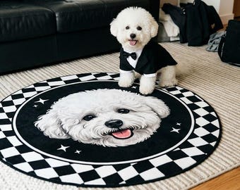 Individueller Haustier Portrait Teppich: Handbemaltes Geschenk für Tierliebhaber