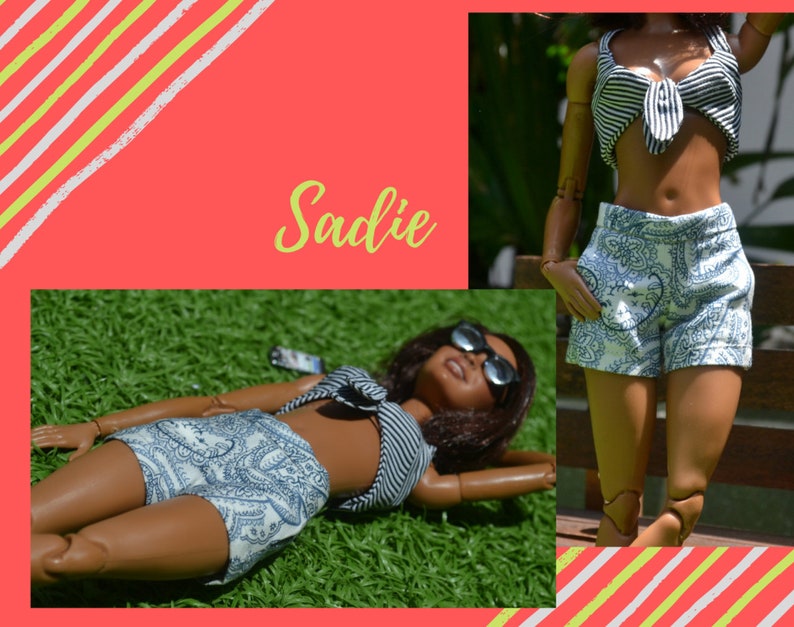 Curvy Summer Fun Shorts for Curvy Barbie dolls