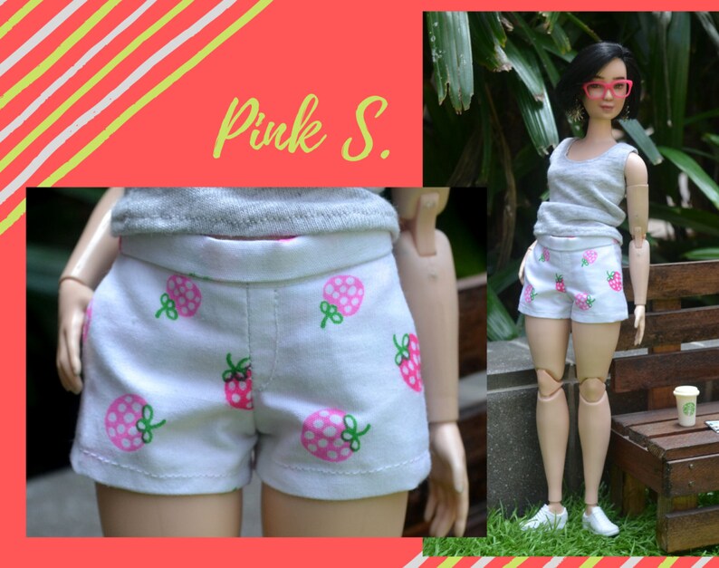 Curvy Summer Fun Shorts for Curvy Barbie dolls