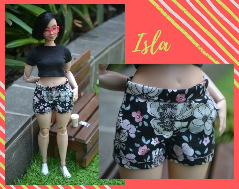 Curvy Summer Fun Shorts for Curvy Barbie dolls