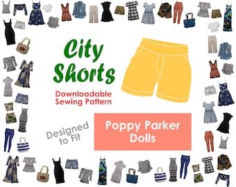 City Shorts PDF Schnittmuster - Für Poppy Parker Puppen (herunterladbar)