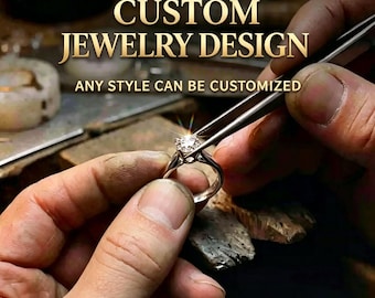 Diseño de joyería a medida, servicio personalizado hecho a mano por encargo: creación de anillos, collares, pendientes, pulseras y tus propias joyas diseñadas.