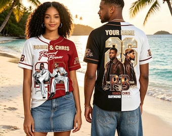 Usher Chris Brown R&B Tour Baseball Jersey, Custom Name Concert-inspired Jersey, Fan Merch
