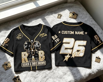 Custom R&B World Tour Jersey, Personalized Concert Crop Top, Usher Chris Brown Inspired Shirt