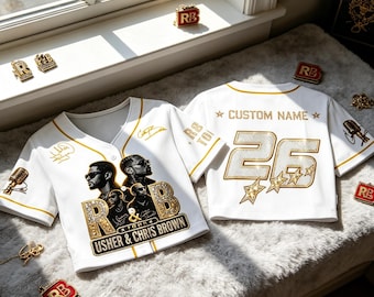Custom R&B World Tour Jersey, Personalized Concert Crop Top, Usher Chris Brown Inspired Shirt
