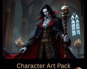D&D Character Art Pack - Barovia Gothic Horror - 8 Illustrationen - Curse of Strahd - Digital Download