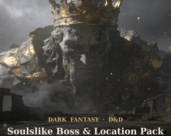 Dark Fantasy Soulslike TTRPG Pack | Animated | 17 Cinematic Grimdark Locations, Bosses + NPCs | Roll20 Foundry VTT | Digital Download