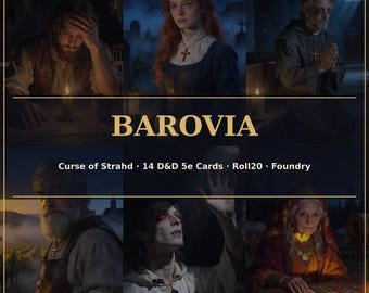 Gothic Horror Village Pack · 20 D&D 5e Assets · 14 NPCs + 6 Locations · Vampire Castle VTT Tokens · Roll20 Foundry · Instant Download