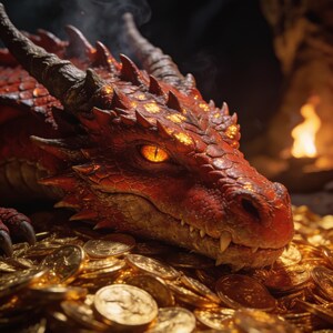 Animated Dragons | 6 Looping Cinematic MP4 Videos (Red to Gold) image 2