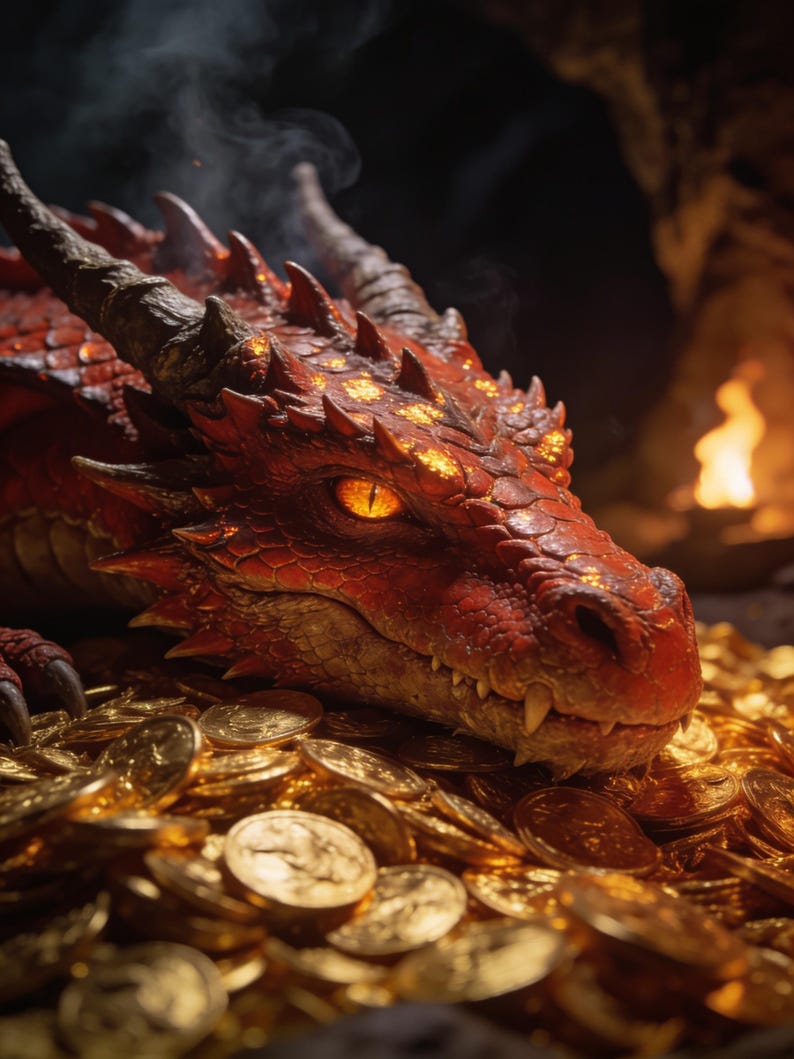 Animated Dragons | 6 Looping Cinematic MP4 Videos (Red to Gold) image 2
