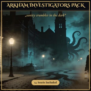 1920s Cosmic Horror NPC Portraits · 14 Investigator Cards · Occult VTT Tokens · Roll20 Foundry · Printable · Instant Download