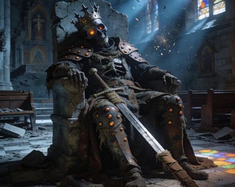 Hollow King | Cinematic 5e Boss Encounter | Homebrew Statblock + Art + VTT Token | Dark Fantasy Soulslike Dungeons and Dragons