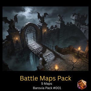 D&D Maps - Barovia - 5 Karten + 2 Atmosphären Illustrationen - Fluch des Strahd - Digitaler Download