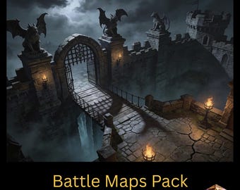 D&D Maps - Barovia - 5 Karten + 2 Atmosphären Illustrationen - Fluch des Strahd - Digitaler Download