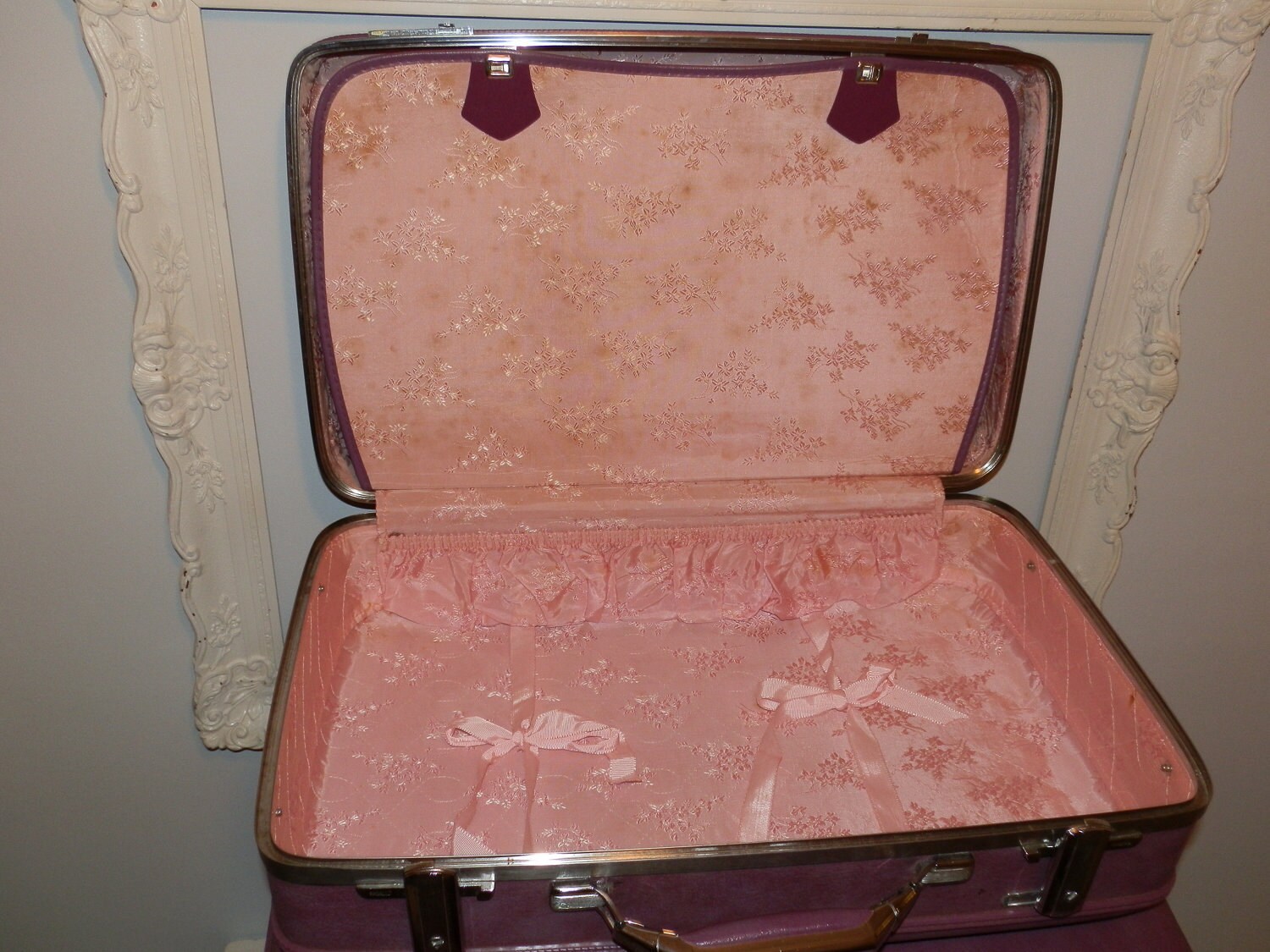 Vintage american tourister purple luggage set Etsy