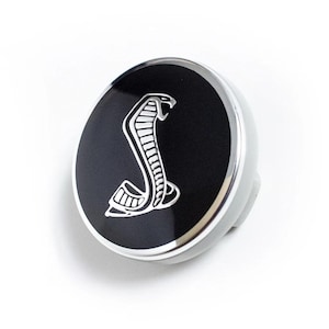 Ford Wheel Center Caps 54mm Set of 4, Replacement Hub Covers Black Snake