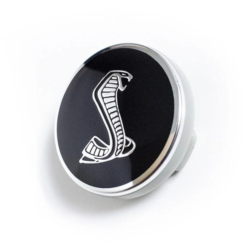 Ford Wheel Center Caps 54mm Set of 4, Replacement Hub Covers Black Snake