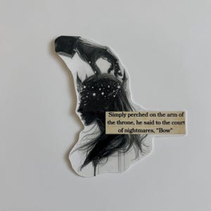 High Lady Aufkleber | Fantasy Reader Aufkleber |Wasserdichter Vinyl Aufkleber | Bücherwurm Sticker | Booktok | Buch Laptop Kindle Trinkflasche Aufkleber