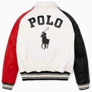 Polo Ralph Lauren Leather Jacket Genuine Cowhide Leather Motorcycle Jacket Men's Polo with Horse Patch unisex Jacket Streetwear Gift for Him