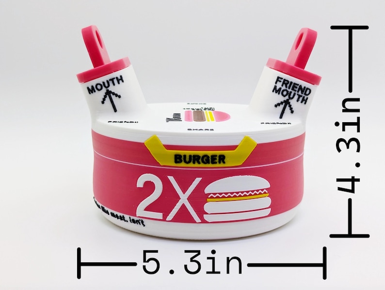Marathon Drinkable Cheeseburger – Game Inspired 3D Printed Prop – Functional Desk Decor Bild 5