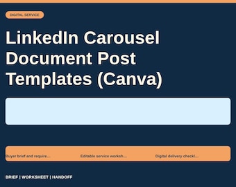 LinkedIn Carousel Document Post Templates (Canva)