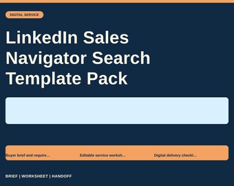 LinkedIn Sales Navigator Search Template Pack
