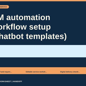DM automation workflow setup (chatbot templates)