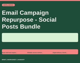 Email Campaign Repurpose - Social Posts Bundle