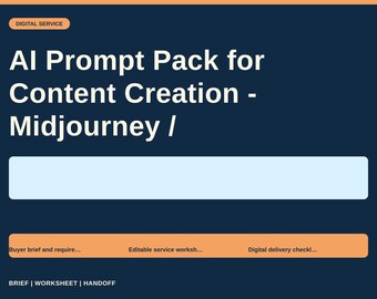 AI Prompt Pack for Content Creation - Midjourney / ChatGPT for Socials