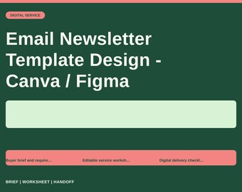 Email Newsletter Template Design - Canva / Figma
