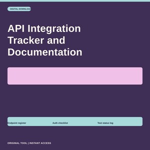 API Integration Tracker and Documentation Workbook for Fintech Developers image 3