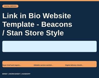 Link in Bio Website Template - Beacons / Stan Store Style