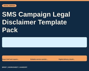 SMS Campaign Legal Disclaimer Template Pack