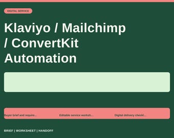 Klaviyo / Mailchimp / ConvertKit Automation Flowchart