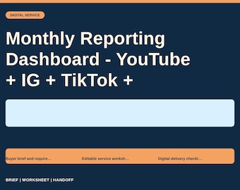 Monthly Reporting Dashboard - YouTube + IG + TikTok + Email