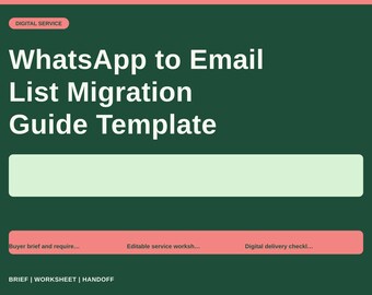 WhatsApp to Email List Migration Guide Template