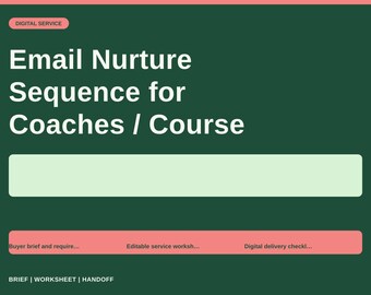 Email Nurture Sequence for Coaches / Course Creators