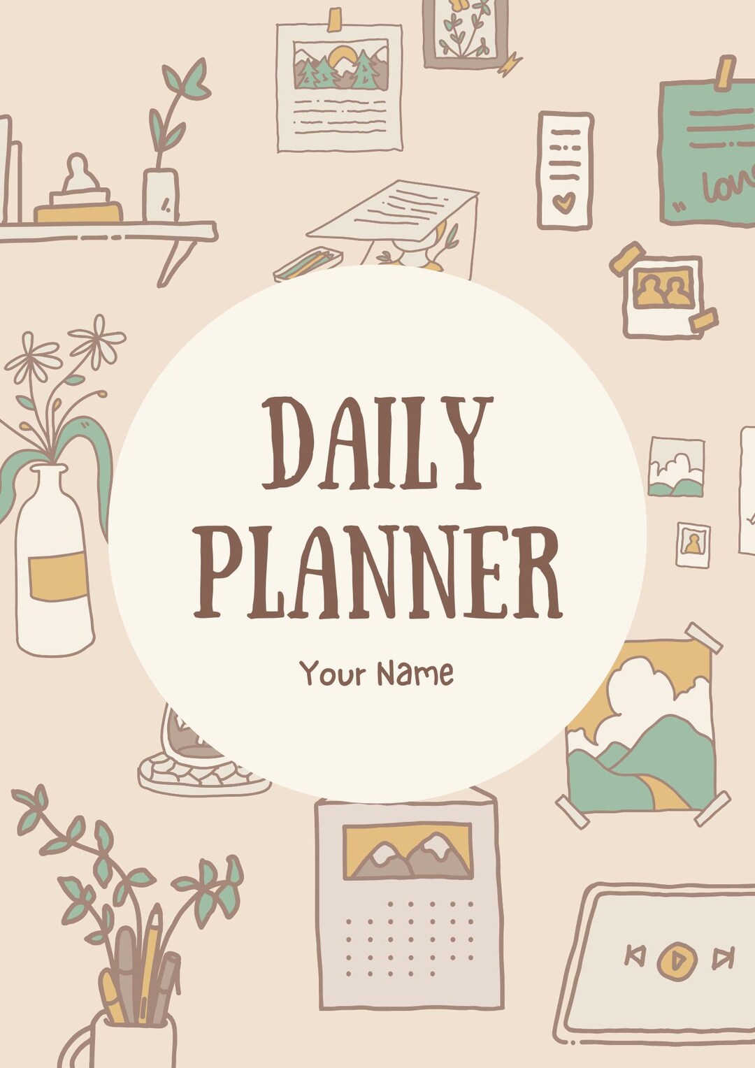 Editable Daily Weekly Monthly Planner Printable | Fillable PDF Planner ...