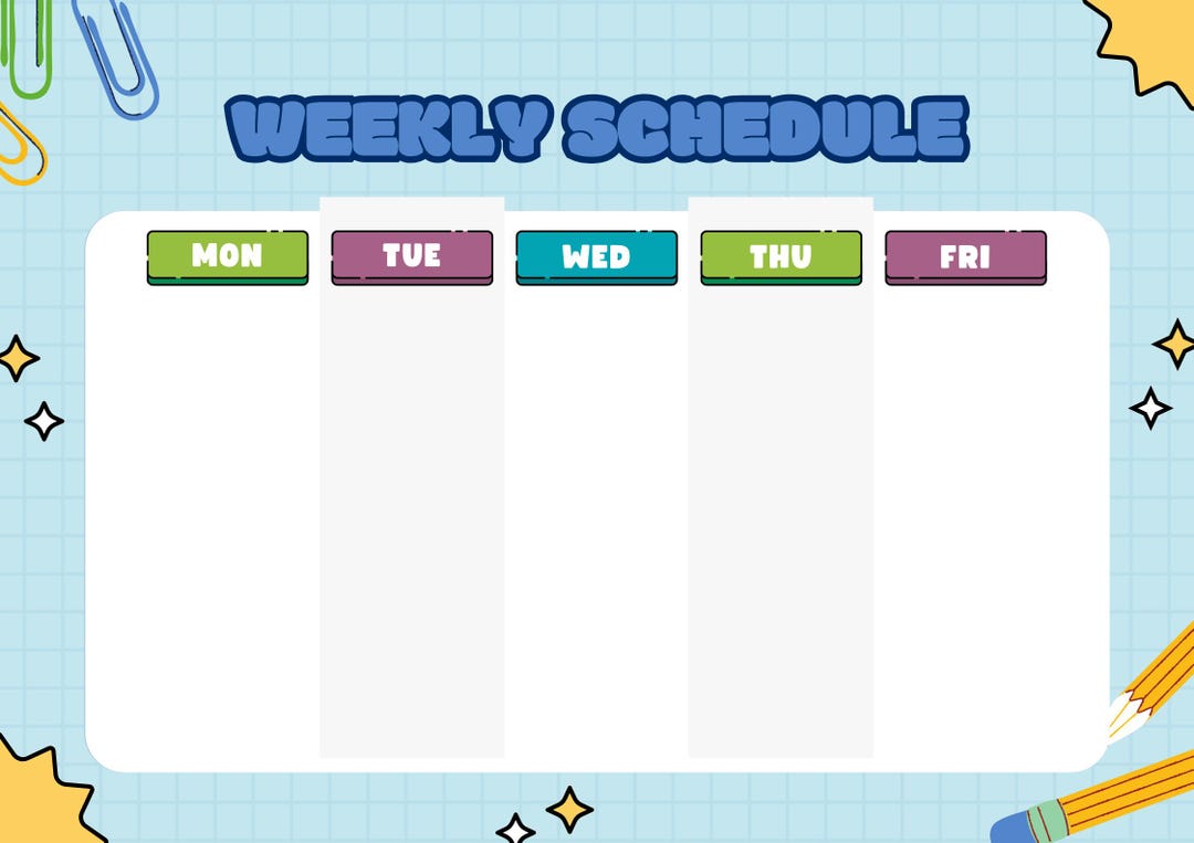 Weekly Routine Chart Printable Labeled Printable Weekly Routine Chart for ADHD & Neurodivergent Kids ...