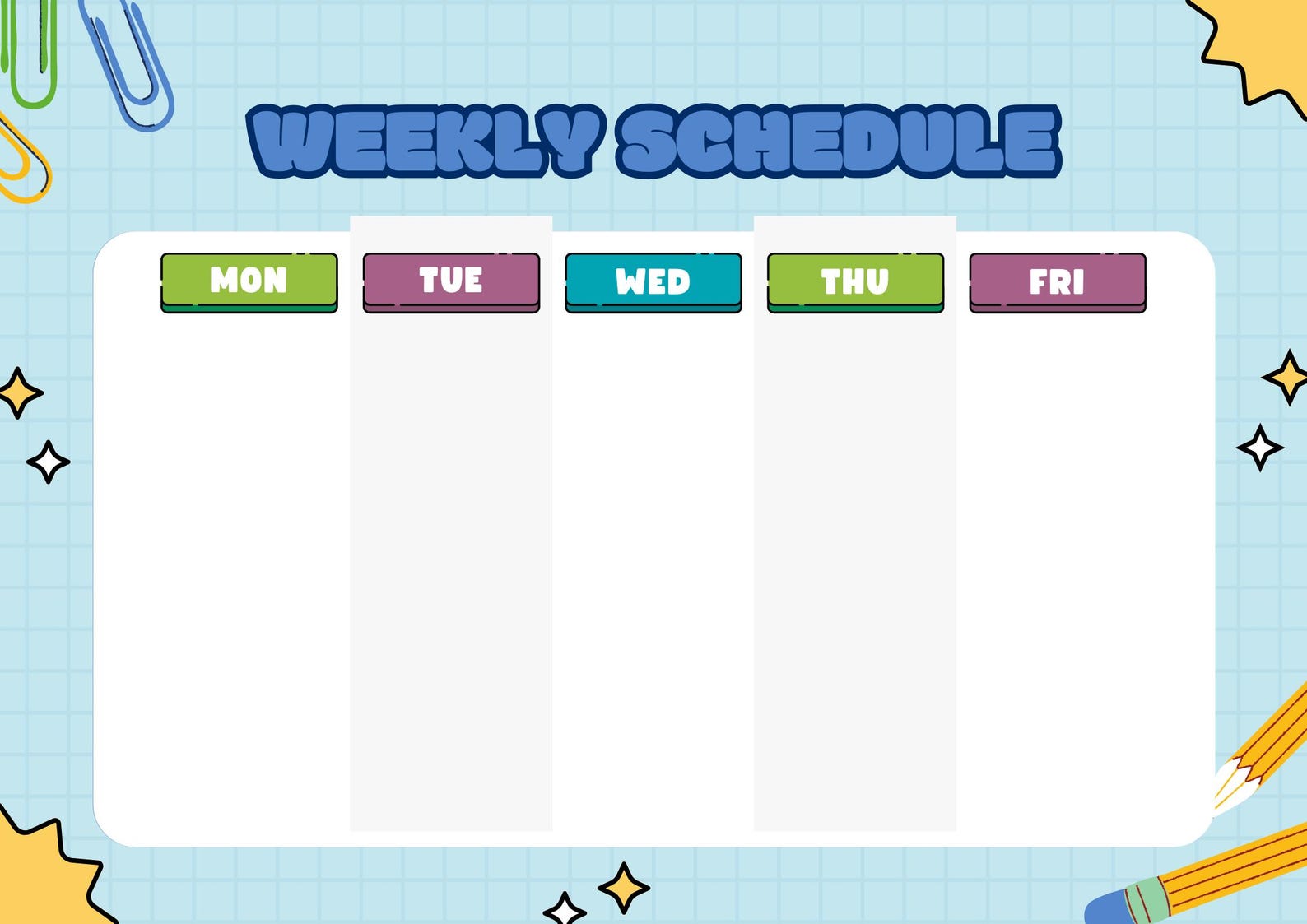 Printable Weekly Routine Chart for ADHD & Neurodivergent Kids ...