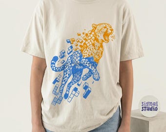 Vintage Jaguar Streetwear Tee Retro Wildlife Graphic Shirt Trendy Y2K Nature Animal Top
