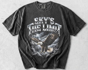 Sky's The Limit Eagle Tee - Bootleg Y2K Streetwear Graphic T-Shirt