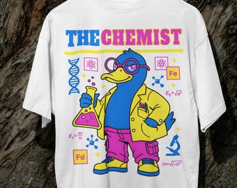 The Chemist Duck Tee - Science Nerd Y2K Graphic T-Shirt Gift