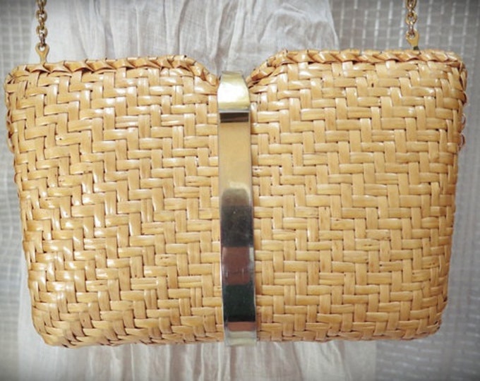 Vintage Rodo Handbag Purse Italian Wicker Crossbody Shoulder Purse Clutch Etsy