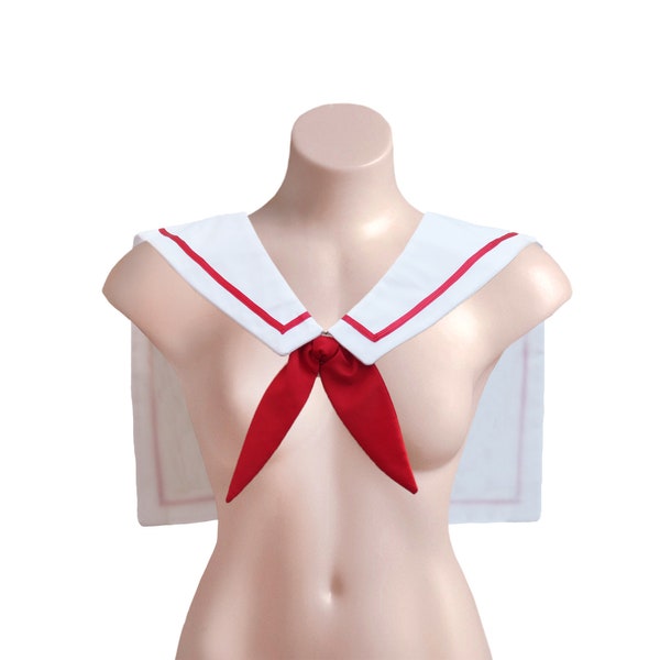 Robin Stranger Things 3 Sailor Scoops Ahoy Cosplay Sailor Collar Fuku / Seifuku Uniforme escolar japonés Corbata desmontable Disfraz instantáneo DIY