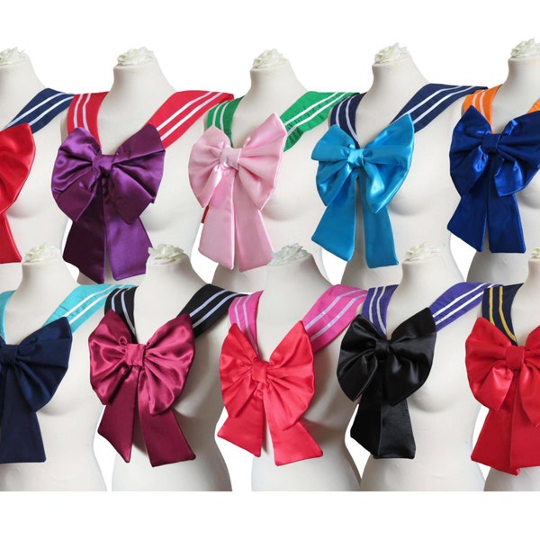 Sailor Moon Cosplay Senshi Adult Sailor Fuku / Seifuku (制服) Cosplay Sailor Collar and Front Bow