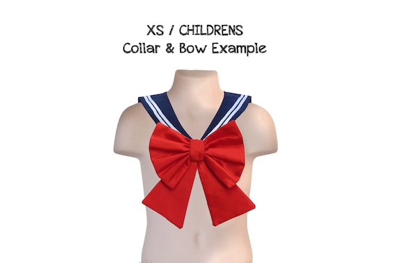 XS/CHILD Sailor Collar, Sailor Fuku / Seifuku 制服 Japanese School Uniform  Collar & Detachable Bow -  Hong Kong