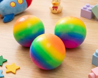 Rainbow Stress Squishy Squeeze Ball,Anxiety Relief Fidget Toy,Colorful Soft Foam Ball,Calming Fidget,Sensory For Kids,Stress Relief Gift