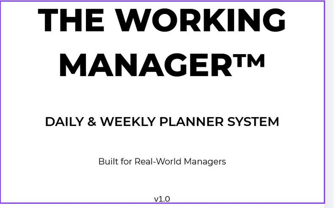 Manager Weekly Log Manager Weekly Planner Printable • Leadership Review • Team Coaching ...